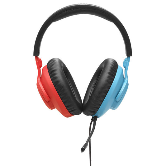 JBL Quantum 100N Wired Over-Ear Gaming Headset With Detachable Mic - Red/Blue