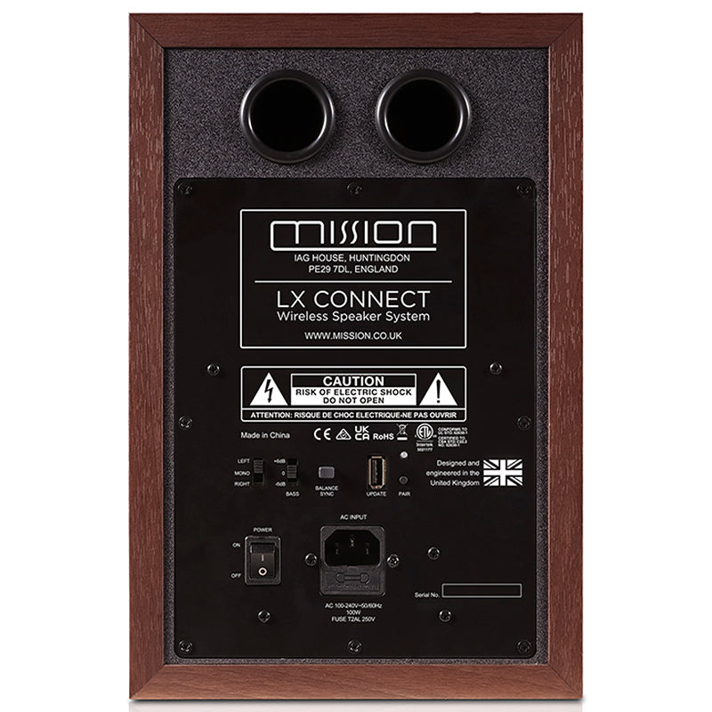 Mission LX-Connect - Wireless Hub Powered by 60W 2-Way Bookshelf Speakers - Each