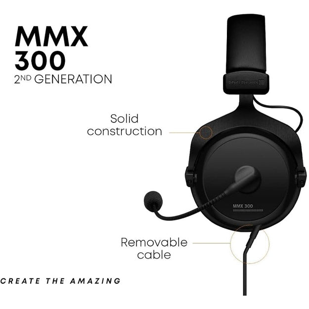 Beyerdynamic MMX 300 PRO Professional Gaming Over-Ear Headset - Black