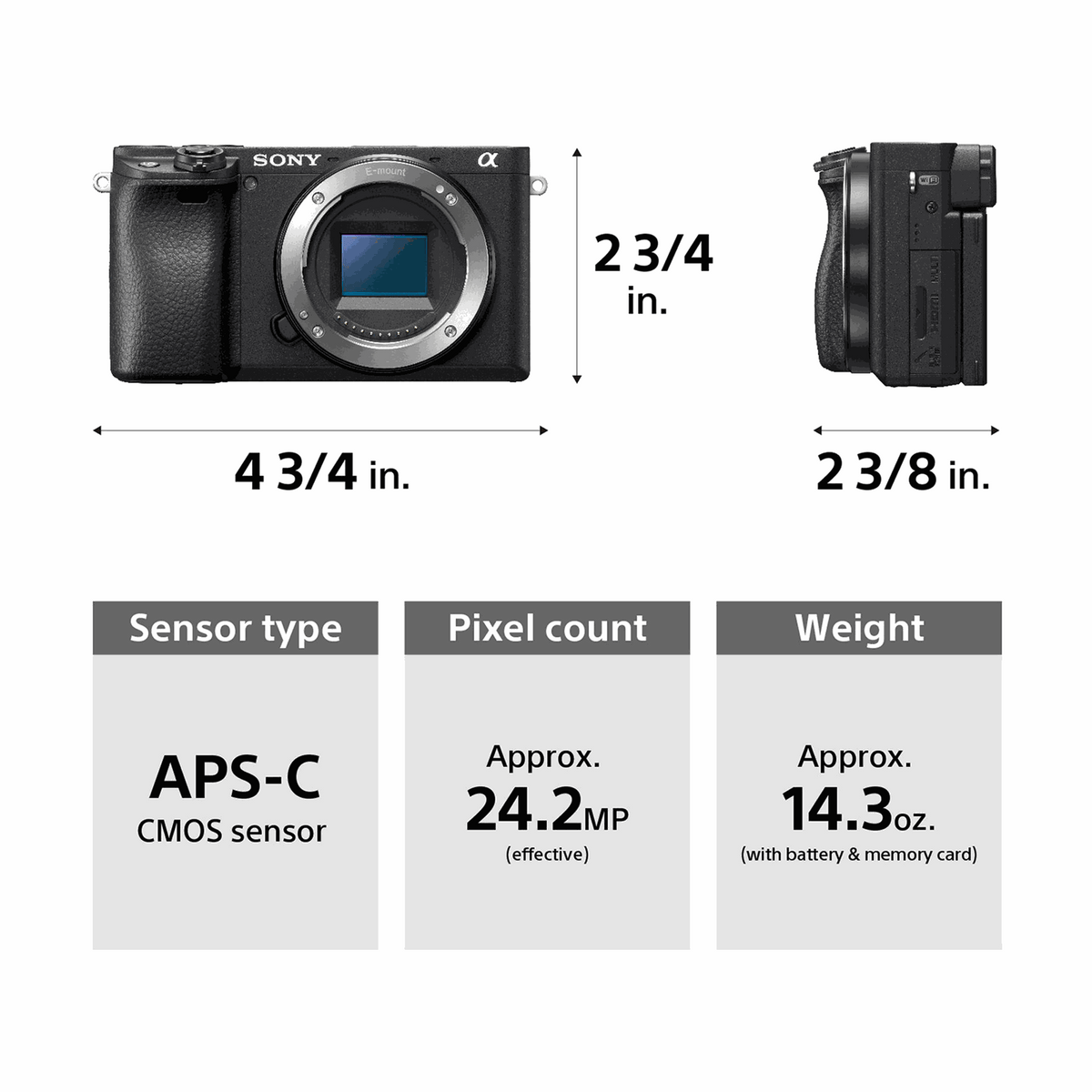 Sony a6400 Mirrorless Camera with 16-50mm Lens