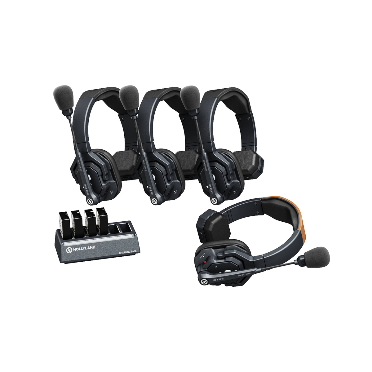 Hollyland Solidcom SE-4S Wireless 4-Person Noise Cancelling Headset Intercom